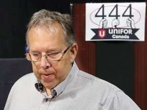 Dave Cassidy announces  striking members of Unifor Local 444 voted down a tentative contract with Caesars Windsor on May 18, 2018.