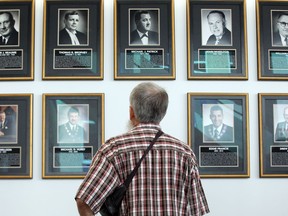 Portraits of City of Windsor mayors decorate several walls inside the new City Hall which opened to public on May 22, 2018.