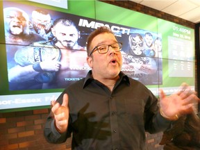 Scott D'Amore, vice-president of Impact Wrestling at St. Clair College where Impact Wrestling episodes will be held and broadcast around the globe June 1-2.