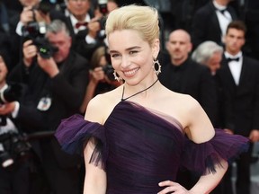 Actress Emilia Clarke attends the European Premiere of 'Solo: A Star Wars Story' at Palais des Festivals on May 15, 2018 in Cannes, France.