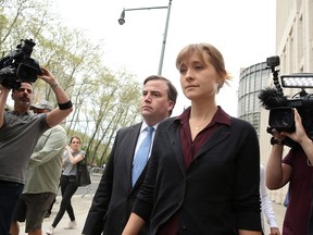 Allison Mack departs the United States Eastern District Court after a bail hearing in relation to the sex trafficking charges filed against her on May 4, 2018.