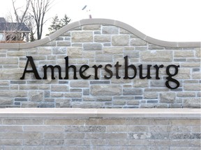 The Town of Amherstburg's sign.