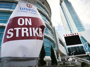 The shuttered Caesars Windsor is shown on May 21, 2018. Workers at the casino have been on strike since April 6, 2018.