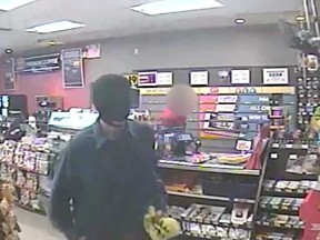 A security camera image from a convenience store in Windsor's east end that was robbed at knifepoint on May 2, 2018.