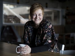 Sue Timpson-Mannell, who is planning on holding Death Cafes to talk about end-of-life issues, is pictured in the Windsor Star News Cafe, Wednesday, May 2, 2018.