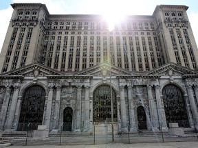 Often the poster child for urban decay, the Michigan Central Station is photographed on March 24, 2011.