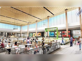 An artist's rendering of the concept for the new food court at Windsor's Devonshire Mall.