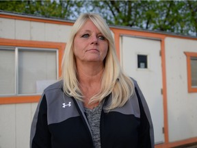 WINDSOR, ON. MAY 17, 2018 -- Donna Standel, president of Windsor Central Little League, stands in front of the organization's concession trailer Thursday, May 17, 2018. The trailer was broken into Tuesday night. (TAYLOR CAMPBELL/Windsor Star)