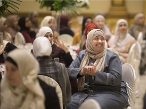 Attendees enjoy the evening Thursday as Jawaad Abdul Rahman gives the keynote speech at the Windsor Islamic Council's 7th Annual Appreciation Gala, Growing through Giving, at the Ciociaro Club.