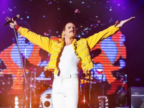 Giles Taylor portrays Freddie Mercury in the  rock tribute show Queen: It's a Kinda Magic. The show comes to Windsor's Chrysler Theatre on June 8, 2018. Image by Mike Hopkins.