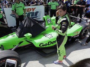 Danica Patrick waits to qualify for the IndyCar Indianapolis 500 auto race at Indianapolis Motor Speedway in Indianapolis on May 20, 2018.