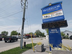 The McGregor Centre sign is shown on May 18, 2018.