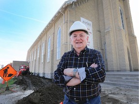 Renovation work is ongoing at the St. Anne's Church in Tecumseh. James Denomme, chair of the parish building committee is shown in front of the church on Wednesday, May 16, 2018.