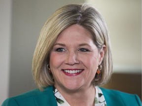 Ontario NDP leader Andrea Horwath shown in the Toronto Sun newsroom on May 17, 2018.