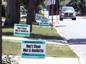 Lawn signs protesting the location of the new megahospital can be found on Lincoln Road near Lens Avenue  June 11, 2018.
