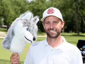 Beach Grove Golf and Curling Club golfing pro David Byrne, shown June 15, 2018, will be easy to spot with his Husky golf club covers when he competes in next month's Mackenzie Tour-PGA Tour Canada Windsor Championship.