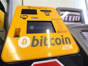 A Bitcoin ATM machine located at Hasty Market on Tecumseh Road East in Windsor is shown on June 21, 2018.