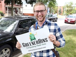 Dane Fader hopes to turn rotting fruits, veggies and kitchen scraps into profit with his new organic waste pickup business called GreenerBins.