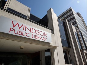 The Windsor Public Library central branch, is pictured in this file photo from March 2018.