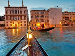 While pricey, a nighttime gondola ride through the canals of Venice is one of Europe’s most romantic experiences.