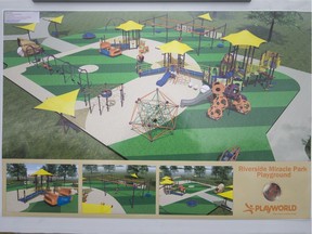 Designs for the Farrow Riverside Miracle Park playground were unveiled Saturday, June 23, 2018.