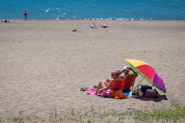 There’s plenty of beach area for sun worshippers.