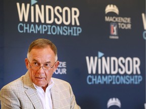 Marty Komsa speaks at a press conference on Tuesday, June 26, 2018, regarding the upcoming PGA Canada's Windsor Championship at the Windsor course. Komsa is the president and host of the event.