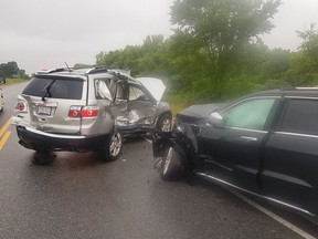 Highway 3 was shut down Wednesday after a multi-vehicle crash near Kingsville during morning rush hour.