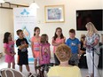 St. Anthony Grade 3 students, shown with their teacher Kate Marentette on June 15, 2018, visited Harrowood Retirement Home and spoke about the seniors who are important in their lives.
