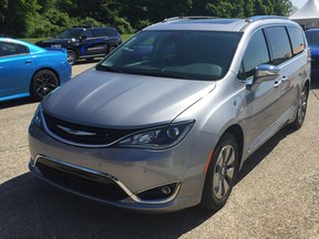 The 2019 Pacifica S-appearance model at FCA's What's New for 2019 event held Thursday at FCA's Proving Ground in Chelsea, Michigan. Chrysler was showing off its 2019 lineup to auto writers.