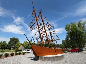 The ship sculpture at the roundabout in LaSalle at Todd Lane and Malden Rd. is shown on Tuesday, June 26, 2018. It was designed, built and installed by Snyder Metal Fabricating Inc. out of Elmira, ON.