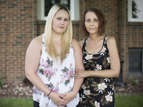 Jody Jackson, 45, who suffers from a rare liver disease called primary biliary cholangitis, is pictured with her daughter, Kailey Jackson at their Forest Glade home on May 30, 2018.