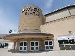 WINDSOR, ON. JUNE 8, 2018. --  Environment Canada is investigating after a City of Windsor worker destroyed a colony of at-risk birds that had taken up residence outside the WFCU centre. The exterior of the complex is shown on Friday, June 8, 2018.