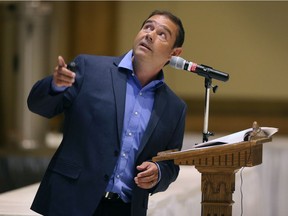 Randy Herman of CannAmm Occupational Testing Services, speaks during a luncheon on marijuana in the workplace that was hosted June 13, 2018, by the Windsor-Essex County Health Unit at the Ciociaro Club.