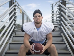 LASALLE, ONT:. MAY 30, 2018 -- Essex Ravens running back, Danny Byrne, is seen at practice at Villanova High School, Wednesday, May 30, 2018.