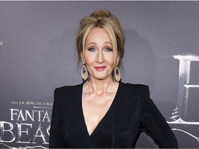 Not one, but two Harry Potter plays on Broadway! In this Nov. 10, 2016, file photo, Hogwarts creator J. K. Rowling attends the world premiere of "Fantastic Beasts and Where To Find Them" in New York.