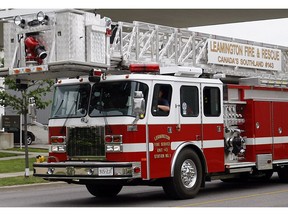 A Leamington fire truck is seen in this file photo.