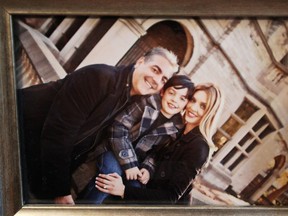 Family photograph of Mark Boscariol with son, Andreas, and wife Daena, at Willistead Manor. Photo courtesy of Kim Little.