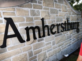 The Amherstburg entrance sign is pictured on Sept. 22, 2017.