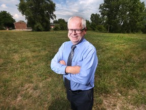 Windsor City Council recently approved the building of up to 150 affordable housing units. Jim Steele, CEO of Windsor Essex Community Housing Corporation is shown on Tuesday, July 24, 2018, in the 3100 block of Meadowbrook Lane where the apartment building will be built next year.