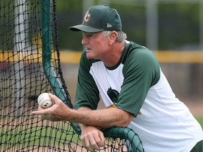 TECUMSEH, ON. JULY 31, 2018. --  St. Clair College mens baseball manager Dave Cooper is shown during a practice on Tuesday, July 31, 2018 at the Lacasse Park in Tecumseh, ON.