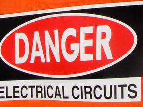 A sign worn by an electrical engineer in Saskatoon in 2010.