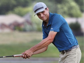 WINDSOR, ON. JULY 5, 2018. --  Thomas DeMarco reacts to a missed putt during the first round of the PGA Canada's Windsor Championship at the Ambassador Golf Club in Windsor, ON. on Thursday, July 5, 2018. (DAN JANISSE/THE WINDSOR STAR)