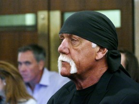 FILE - In this May 25, 2016 file photo, Hulk Hogan, whose real name is Terry Bollea, appears in court in St. Petersburg, Fla. World Wrestling Entertainment Inc. has reinstated Hogan to its Hall of Fame, three years after he was found to have used racial slurs in a conversation caught on a sex tape. The Connecticut-based company said in a statement Sunday, July 15, 2018, that the second chance follows the wrestling star's public apologies and volunteer work with young people.
