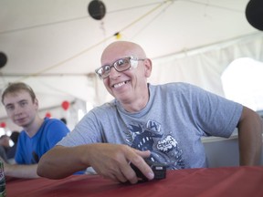 Happy Birthday! Eric Zieba, a team leader and long-time employee with Integram Windsor (Magna) Seating, is shown at the company's 30th anniversary open house on July 11, 2018.