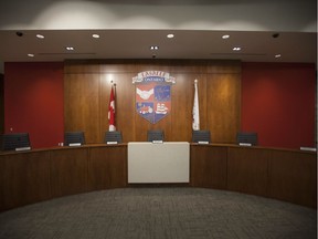 The council chambers inside LaSalle's new Civic Centre are seen on May 31, 2015.