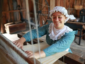 In this Aug. 6, 2011, file photo, Cayla Wood weaves a tea towel on a loom at the Lost Arts Festival at the John R. Park Homestead. Don't miss the next one on Aug. 12, 2018, from 12 noon to 4 p.m.