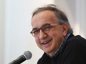 Sergio Marchionne cracks a smile at the North American International Auto Show in Detroit, Jan. 11, 2016.