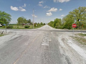 Road 3 West at McCain Side Road is shown in this Google Maps image.