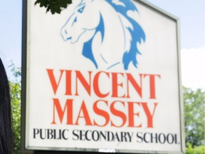 The sign outside Vincent Massey Public Secondary School.